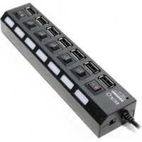 разветвитель USB 5bites HB27-203PBK черный