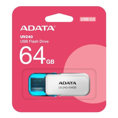 флешка A-Data 64GB UV240 White Белый, синий