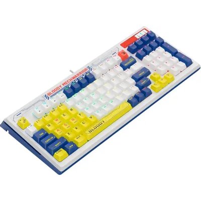 клавиатура A4Tech Bloody B950 Blue-White Белый-желтый