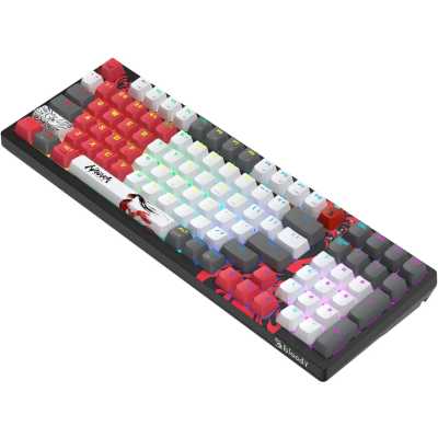клавиатура A4Tech Bloody WS98 Naraka Белый, серый, красный