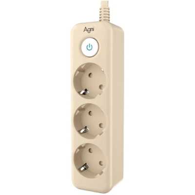 сетевой фильтр AGNI TP-FD3E-3m-ivory слоновая кость