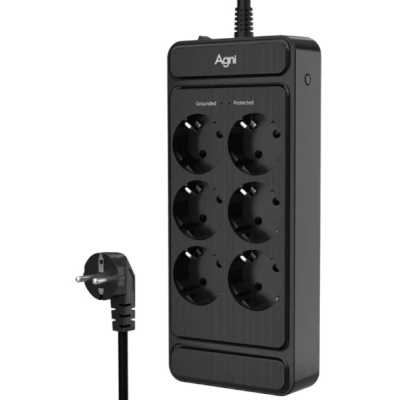 сетевой фильтр AGNI TP-FS6E-2m-black черный