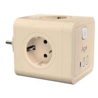 разветвитель AGNI TP-WJ3U4E-C-ivory слоновая кость