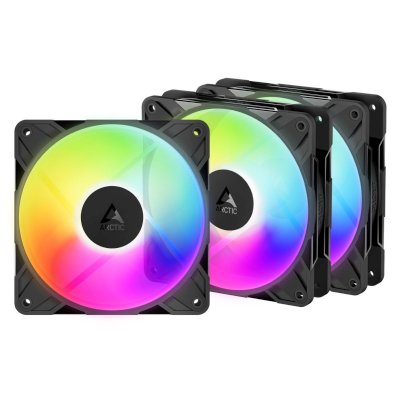 кулер Arctic P12 Pro Reverse A-RGB Black 3 Pack ACFAN00333A Черный
