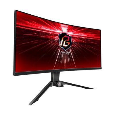 монитор ASRock Phantom Gaming PG34WQ15R2B Черный
