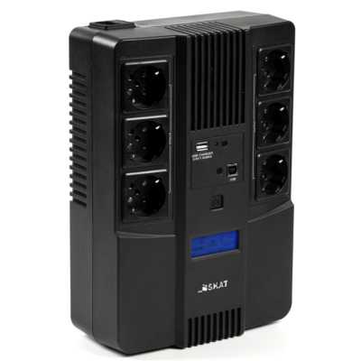 ИБП Бастион SKAT-UPS 800-AID-IN-1x9 Черный