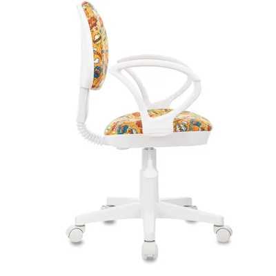 кресло детское Бюрократ KD-3/WH/ARM/BANG оранжевый