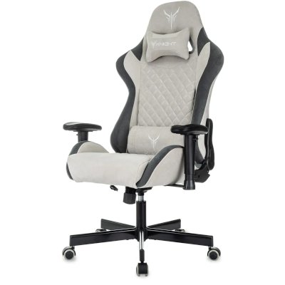 игровое кресло Бюрократ KNIGHT REGAL FABR-LG светло-серый