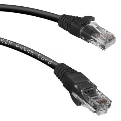 патч-корд Cabeus PC-UTP-RJ45-Cat.5e-0.5m-BK-LSZH Черный
