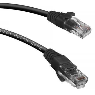 патч-корд Cabeus PC-UTP-RJ45-CAT.5E-2M-BK-LSZH Черный