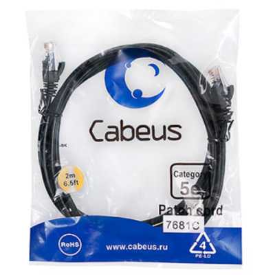 патч-корд Cabeus PC-UTP-RJ45-CAT.5E-2M-BK Черный