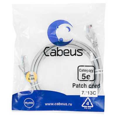 патч-корд Cabeus PC-UTP-RJ45-CAT.5E-2M Серый