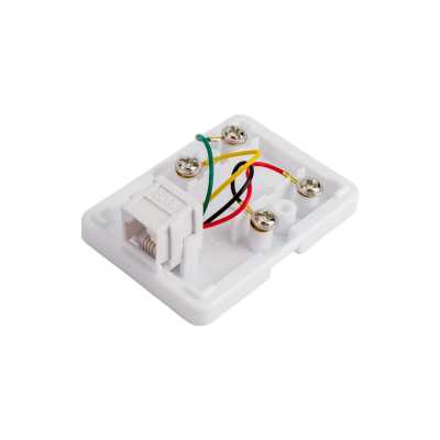 розетка телефонная Cabeus WS-6P4C-TEL-1 Белый