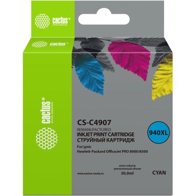 картридж Cactus CS-C4907 голубой