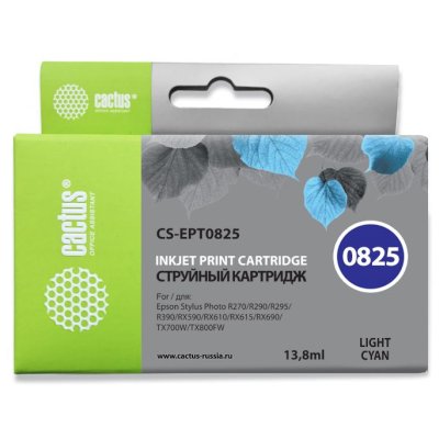 картридж Cactus CS-EPT0825 светло-голубой