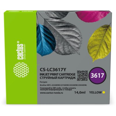 картридж Cactus CS-LC3617Y желтый