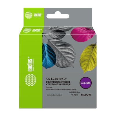картридж Cactus CS-LC3619XLY желтый