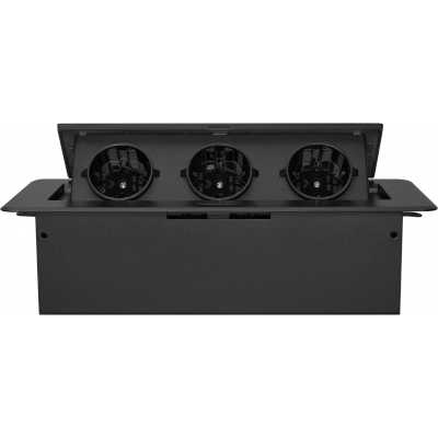 розетка для столешницы Cactus CS-SOCKET-EU3-BK