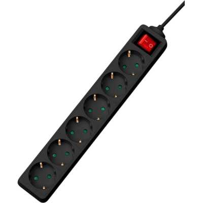 сетевой фильтр CBR CSF SP-6-018M-B Black черный