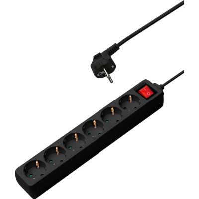 сетевой фильтр CBR CSF SP-6-030M-B Black черный