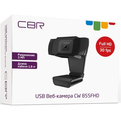 веб-камера CBR CW 855FHD Black черный