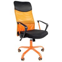 офисное кресло Chairman 610 CMet Black-Orange 7021400 черный/оранжевый