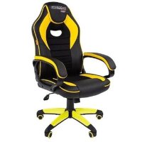 игровое кресло Chairman Game 16 Black-Yellow черно-желтый