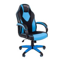 игровое кресло Chairman Game 17 Black-Blue 7024559 черно-синий