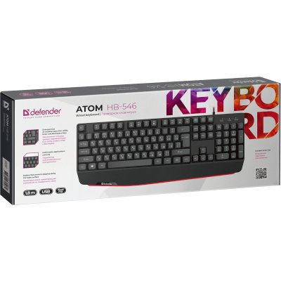 клавиатура Defender Atom HB-546 Black Черный