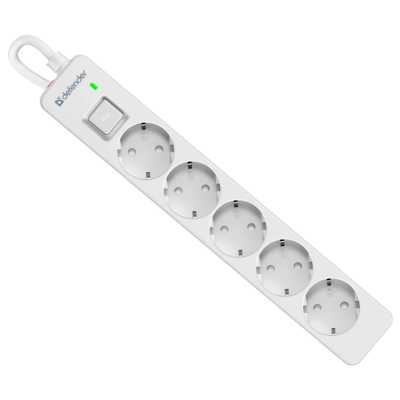сетевой фильтр Defender DFS 131 White белый