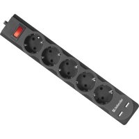 сетевой фильтр Defender DFS 753 Black черный