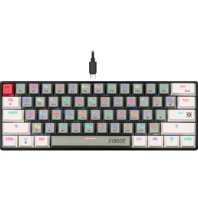 клавиатура Defender Forge GK-345R Черный-серый