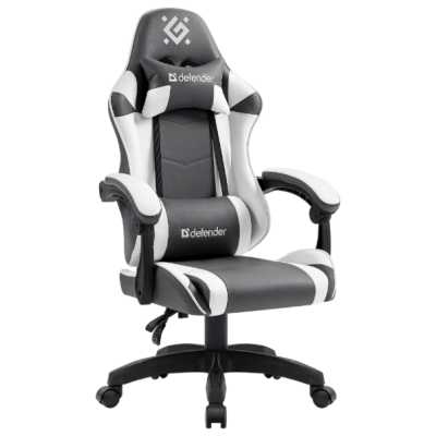 игровое кресло Defender Fortune Grey/White серый-белый