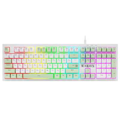 клавиатура Defender Karon GK-129 White Белый-зеленый