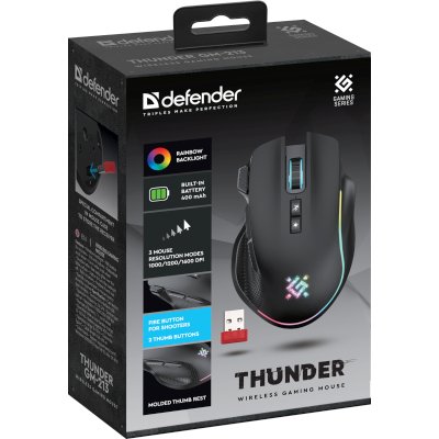 мышь Defender Thunder GM-213 Black Черный