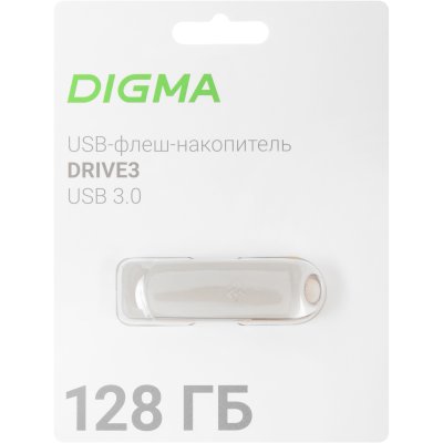 флешка Digma 128GB Drive3 DGFUM128A30SR Серебристый