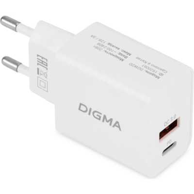 сетевое зарядное устройство Digma DGW2D0F110WH