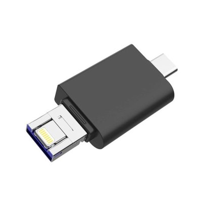 флешка DM 64Gb APD005 3 in 1 Черный