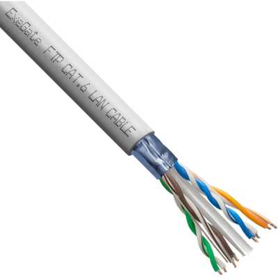витая пара ExeGate FUTP4-C6-CCA-S23-IN-PVC-GY-305 EX300619RUS