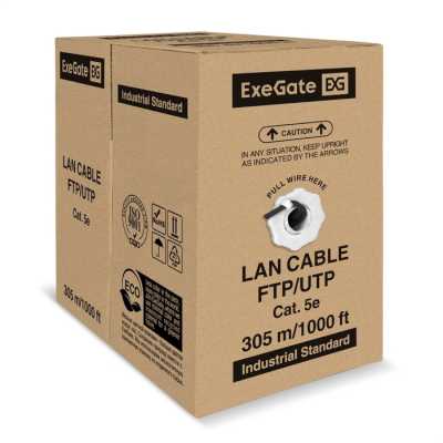 витая пара ExeGate UTP4-C5e-CCA-S25-OUT-PE-BK-305 EX301083RUS
