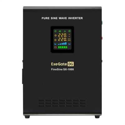 ИБП ExeGate FineSine SX-1000.LCD.AVR.2SH EX296548RUS
