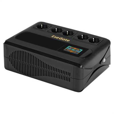 ИБП ExeGate Neo Smart BU-800.LCD.AVR.5SH EX295685RUS Черный