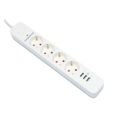сетевой фильтр Гарнизон EPS-4-U3-W-2 белый