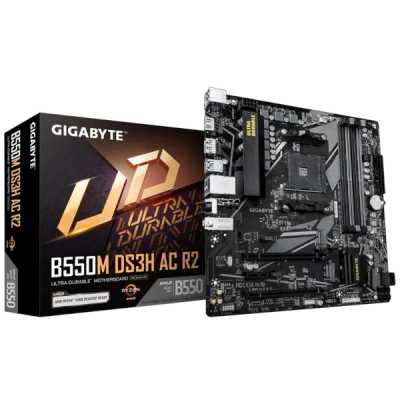 материнская плата GigaByte B550M DS3H AC R2 Черный