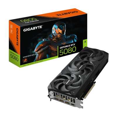 видеокарта GigaByte nVidia GeForce RTX 5080 16Gb GV-N5080WF3-16GD