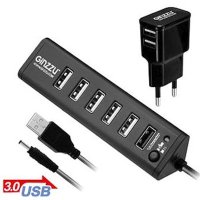 разветвитель USB Ginzzu GR-315UAB черный