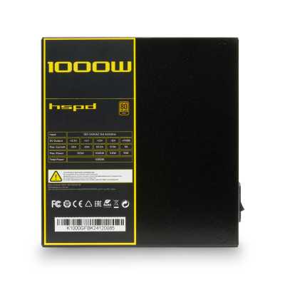 блок питания HSPD 1000W HSK-1000GF-BK Черный