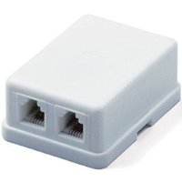 розетка телефонная Hyperline SB-2-6P4C-C2-WH