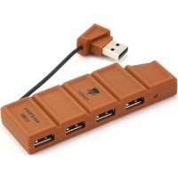 разветвитель USB Konoos UK-35 коричневый