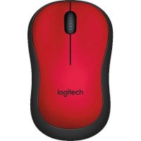 мышь Logitech M220 Silent Red 910-004880 Красный-черный